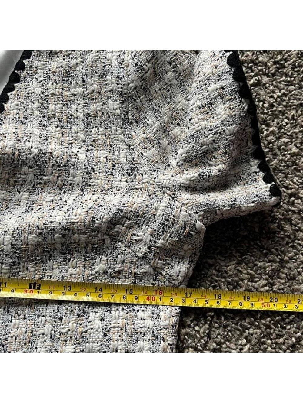 NWT Pomander Place Tuckernuck Josephine Black Gray Med Tweed Dress Elegant Chic - Picture 7 of 8
